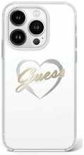 Telefoniümbris Guess IML Heart, Apple iPhone 16 Pro, läbipaistev