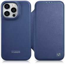 Telefoniümbris iCarer CE Premium Leather WMI14220714-BU, Apple iPhone 14 Pro, sinine