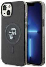 Telefoniümbris Karl Lagerfeld Karl&Choupette Glitter MagSafe KLHMP15MHGKCNOK, Apple iPhone 15 Plus, must