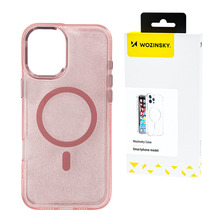 Wozinsky Glitter Mag Safe ümbris, Samsung Galaxy S25, roosa sädelev