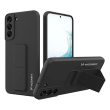 Wozinsky Kickstand Case silikoonümbris alusega, Samsung Galaxy S22 Plus, must