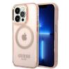 Telefoniümbris Guess Gold Outline Translucent MagSafe GUHMP14LHTCMP, Apple iPhone 14 Pro, roosa