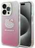 Telefoniümbris Hello Kitty IML Gradient Electrop Kitty Head HKHCP15LHDGKEP, Apple iPhone 15 Pro, roosa