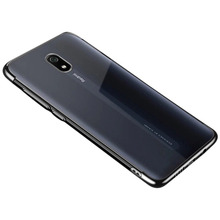 Telefoniümbris Clear Color Gel TPU Electroplating frame, Xiaomi Redmi 8A, must, Hurtel