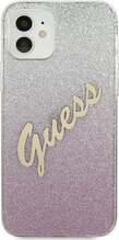 Telefoniümbris Guess GUHCP12SPCUGLSPI Glitter Gradient Script, Apple iPhone 12 mini, roosa