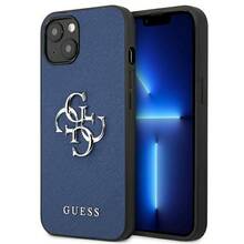 Telefoniümbris Guess GUHCP13SSA4GSBL Saffiano 4G Metal Logo, Apple iPhone 13 mini, sinine