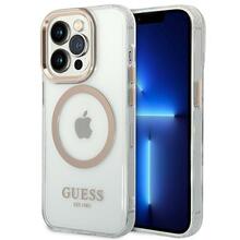 Telefoniümbris Guess Metal Outline MagSafe GUHMP14XHTRMD, Apple iPhone 14 Pro Max, kuldne
