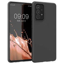 Telefoniümbris Hurtel Silicone Case Soft Flexible Rubber Cover, Samsung Galaxy A22 4G, must