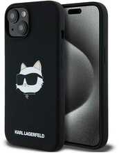 Karl Lagerfeld Silicone MagSafe ümbris KLHMP15MSCHPPLK, Apple iPhone 15 Plus/14 Plus, must