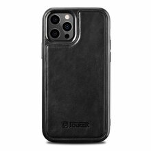 Looduslikust nahast ümbris iCarer Leather Oil Wax ALI1206-BK, Apple iPhone 12 Pro Max, must