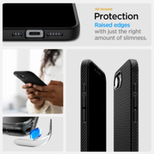 Telefoniümbris Spigen Liquid Air Mag MagSafe, Apple iPhone 16e, matt must