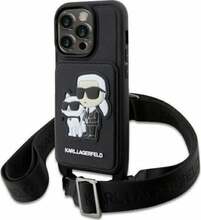Telefoniümbris Karl Lagerfeld Crossbody Saffiano KLHCP14LCSAKCPMK, Apple iPhone 14 Pro, must