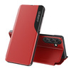 Telefoniümbris Hurtel Eco Leather View Case, Samsung Galaxy A36, punane