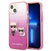 Telefoniümbris Karl Lagerfeld Gradient Ikonik Karl & Choupette KLHCP13STGKCP, Apple iPhone 13 Mini, roosa