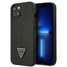 Telefoniümbris Guess GUHCP14MPSATLK Saffiano Triangle Logo, Apple iPhone 14 Plus/15 Plus, must