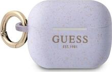 Kaas Guess Silicone Glitter GUAPSGGEU, Apple AirPods Pro, lilla