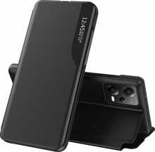 Hurtel Eco Leather View ümbris, Xiaomi Redmi Note 12 Pro+, must