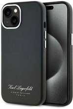 Telefoniümbris Karl Lagerfeld Grained PU Hotel RSG, Apple iPhone 15, must