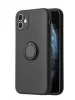 Telefoniümbris iLike Silicone Ring, Apple iPhone 14 Pro, must