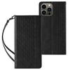 Magnet Strap ümbris, Samsung Galaxy S23+, Flip Wallet Mini Lanyard Stand, must