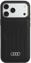 Audi kunstnahast ümbris MagSafe, iPhone 18 Pro Max / 17 Pro Max, must
