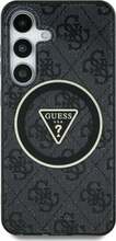 Telefoniümbris Guess 4G Glitter Triangle Buttons MagSafe, Samsung Galaxy S25 Ultra, must
