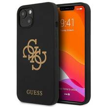 Telefoniümbris Guess GUHCP13SLS4GGBK Silicone 4G Logo, Apple iPhone 13 mini, must