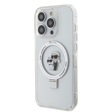 Telefoniümbris Karl Lagerfeld Ringstand KLHMP15LHMRSKCH, Apple iPhone 15 Pro, valge