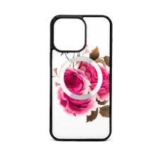 Nahast ümbris Evelatus Zipper Design Flower, Apple iPhone 15 Pro, valge