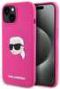 Telefoniümbris Karl Lagerfeld KLHMP15SSKHPPLF, Apple iPhone 15 6.1, fuksia, silikoon, Karl Head Print, MagSafe