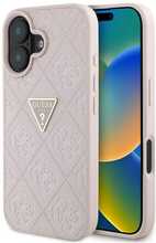 Telefoniümbris Guess Hot Stamp 4G Pattern Triangle, Apple iPhone 16, roosa
