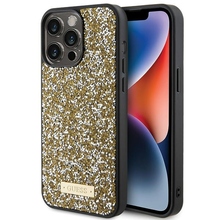 Telefoniümbris Guess Rhinestone Metal Logo GUHCP15XPFGSBSD, iPhone 15 Pro Max, kollane