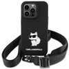 Telefoniümbris Karl Lagerfeld Crossbody Silicone Choupette KLHCP15SSCBSCNK, Apple iPhone 15, must
