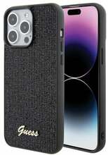 Telefoniümbris Guess GUHCP15XPMSDGSK Disco Metal Script, Apple iPhone 15 Pro Max, must