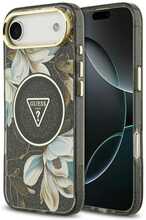 Guess IML Glitter Flowers Triangle MagSafe ümbris GUHMP17MHFLPEDK, Apple iPhone 17 Air, must