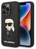 Telefoniümbris Karl Lagerfeld Silicone Ikonik MagSafe KLHMP14LSNIKBCK, Apple iPhone 14 Pro, must