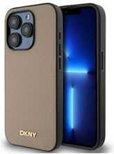 Telefoniümbris DKNY DKHMP15XPGHLME Grained Metal Logo MagSafe, Apple iPhone 15 Pro Max, kollane