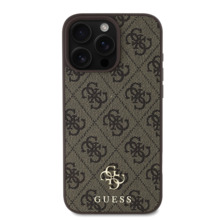 Telefoniümbris Guess PU 4G Small Metal Logo MagSafe, Apple iPhone 16 Pro, pruun