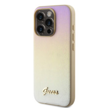 Telefoniümbris Guess Saffiano Iridescent Script GUHCP15XPSAIRSD, Apple iPhone 15 Pro Max, kuldne
