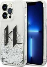 Telefoniümbris Karl Lagerfeld KLHCP14LLBKLCS Liquid Glitter Big KL, Apple iPhone 14 Pro, hõbe