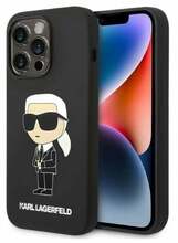 Telefoniümbris Karl Lagerfeld Silicone Ikonik MagSafe KLHMP14LSNIKBCK, Apple iPhone 14 Pro, must