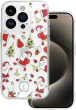 Telefoniümbris Tel Protect Christmas Clear, Apple iPhone 15, Design 1, läbipaistev