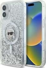 Telefoniümbris Karl Lagerfeld KLHMP16MLGKISGH, Apple iPhone 16 Plus, läbipaistev Liquid Glitter