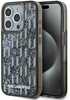 Telefoniümbris Karl Lagerfeld Liquid Glitter Monogram Gradient, Apple iPhone 15 Pro Max, must