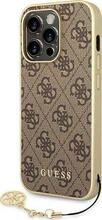 Telefoniümbris Guess GUHCP14LGF4GBR 4G Charms Collection, Apple iPhone 14 Pro, pruun