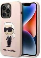 Telefoniümbris Karl Lagerfeld Silicone Ikonik MagSafe KLHMP14XSNIKBCP, Apple iPhone 14 Pro Max, roosa