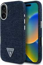 Telefoniümbris Guess Denim Triangle Logo MagSafe, Apple iPhone 16, sinine