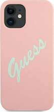 Telefoniümbris Guess GUHCP12SLSVSPG Silicone Vintage, Apple iPhone 12 mini, roosa/roheline