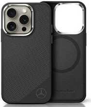 Telefoniümbris Mercedes MEHMP16L23SUGDK Silikoninis Tonal Logo Wood Pattern MagSafe, Apple iPhone 16 Pro, must