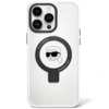 Telefoniümbris Karl Lagerfeld KLHMP15XHMRSKHH Ring Stand Karl Head MagSafe, Apple iPhone 15 Pro Max, valge